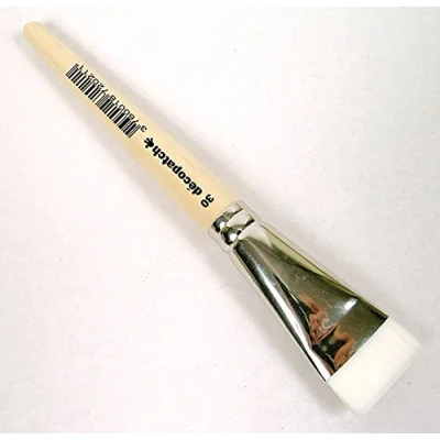 Image of Décopatch Ref PC30O 20.5cm Nylon Brush Suitable for Décopatching on All Surfaces, Good Uneven Less Streaks, Easy to Clean Bristles, Brown