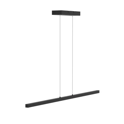 Image of Light Stripe Integrated Pendant Ceiling Matt Black