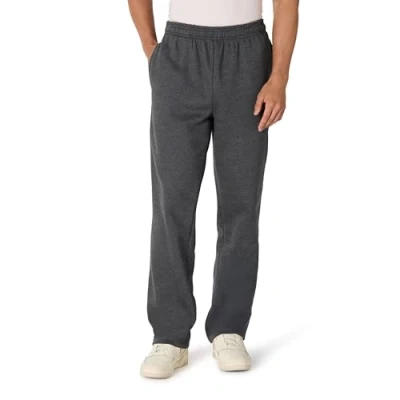 Image of Amazon Essentials Men&#039;s Fleece Open Bottom Joggers (Available in Big &amp; Tall), Charcoal Heather, S