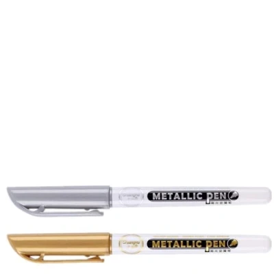 Image of UKD 1Pcs Gold Silver Epoxy Resin Drawing Pen Leafing Point Marker Acrylic Paint Highlights Metallic Permanent Convenient and nice
