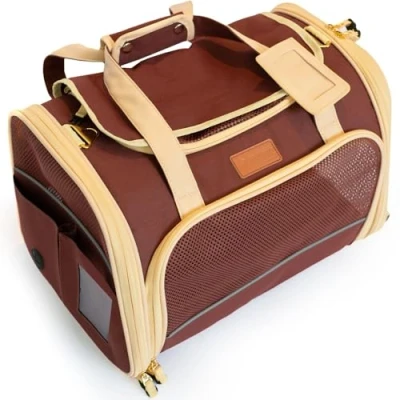 Image of PetProved Pet Carrier Dog for Small Medium Dogs Large Cat Bag Carriers Cats Travel Car Foldable