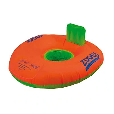 Image of Zoggs Baby Zoggy INFLatable Trainer, Swim Seat, Orange/Green, 0 12 Months/0 11 Kg