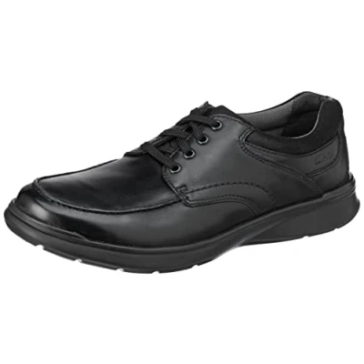 Image of Clarks Men&#039;s Cotrell Edge Derbys, Black Oily Lea, 10.5 UK