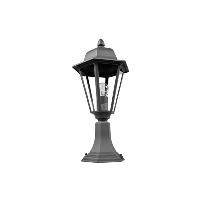 Image of Lindby Outdoor Lights &#039;Edana&#039; in Black Made of Aluminium (1 Light Source, E27) from Pillar Lights, Garden Light, Path Bollard lamp,