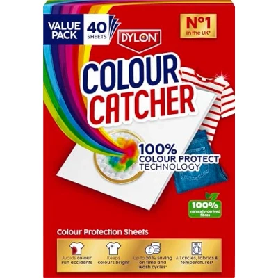 Image of Colour Catcher Complete Action+ Laundry Sheets, Helps to Prevent Run and Protects Brightness 40 Sheets