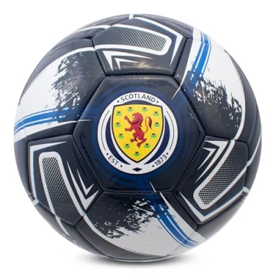 Image of Hy Pro Officially Licensed Scotland FA Football Size 5, Turbine Design, Training, Match, Merchandise, Collectible For Kids and Adults