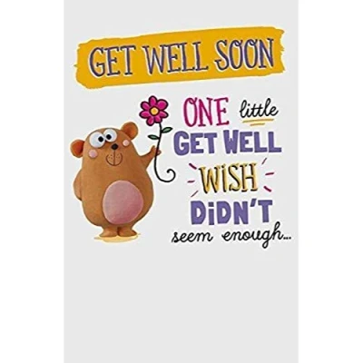 Image of Pop Up Get Well Soon Card, Cute 3D Thinking of You 347917