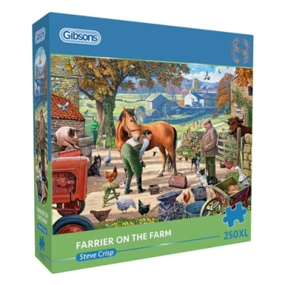 Image of Farrier on the Farm 250XL Piece Jigsaw Puzzle Countryside Extra Large for Adults Premium 100% Recycled Board Great Gift Gibsons Games