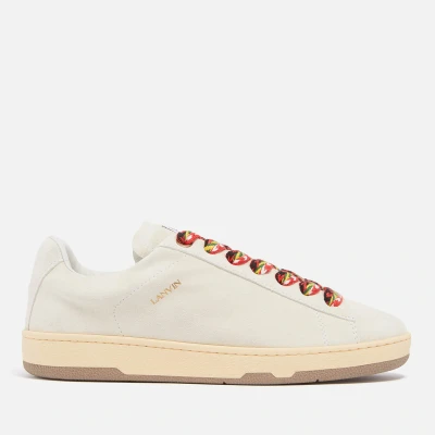 Image of Lanvin Men&#039;s Lite Curb Low Top Suede Trainers UK 7