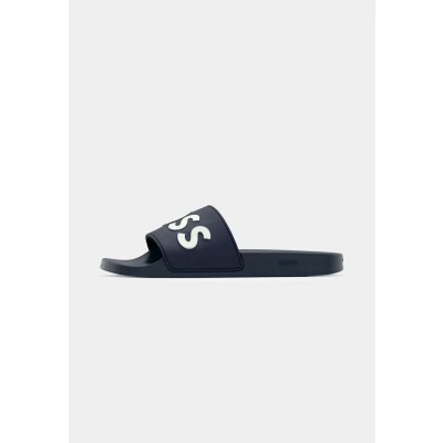 Image of BOSS KIRK Unisex Mules, Size: 4, Dark blue five Synthetics