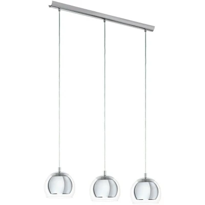 Image of EGLO E27 Chrome Pendant Lamp ROCAMAR, 94593