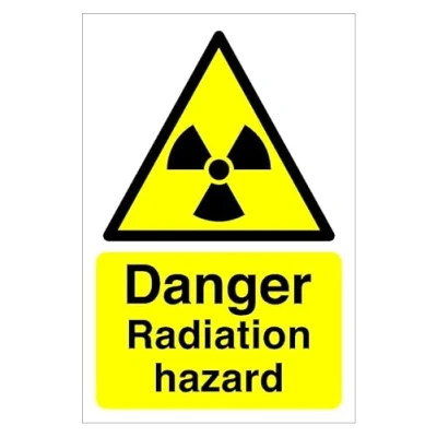 Image of Danger Radiation hazard Safety sign 1.2mm Rigid plastic 400mm x 300mm