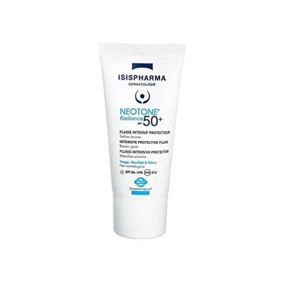 Image of ISISPHARMA NEOTONE RADIANCE Spf 50+ Moisturizer Face UV, UVB and Blue Light Protection 50 sunscreen for Sensitive Skin Anti Dark Spot Made in France