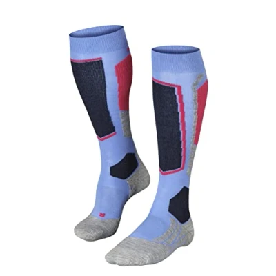 Image of FALKE Women&#039;s SK2 Intermediate W KH Wool Warm Thick 1 Pair Skiing Socks, Blue (Blue Note 6545), 2.5 3.5