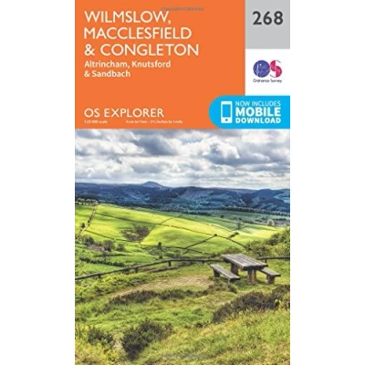 Image of Explorer 268 Wilmslow, Macclesfield &amp; Congleton Map With Digital Version