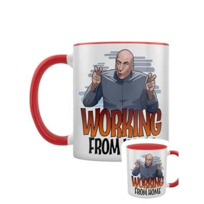Image of Grindstore Working from Home Red Inner 2 Tone Mug