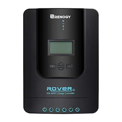 Image of Renogy 30A MPPT Charge Controller with Bluetooth, 30 Amp 12V/24V Solar Auto Parameter Adjustable LCD Display Panel Regulator for Gel Sealed Flooded and Lithium Battery