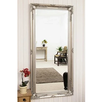 Image of MirrorOutlet Milton Manor Large Full Length Leaner Classic Antique Design Silver Wall Mirror 5ft7 x 2ft7 170cm 79cm,LL016 M