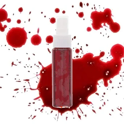Image of Zac&#039;s Alter Ego Scary Halloween Fake Blood, Spray Blood &amp; Fangs Fancy Dress Horror Vampire Zombie Costume Make Up