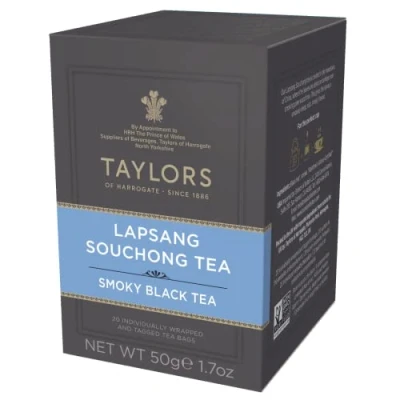 Image of Taylors of Harrogate Lapsang Souchong Tea 20 Wrapped &amp; Tagged Bags (Pack 3)