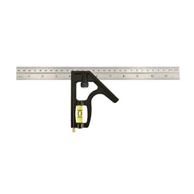 Image of Johnson Level &amp; Tool 400EM Professional Inch/Metric Metal Combination Square, 12&quot;, Silver, 1 Square