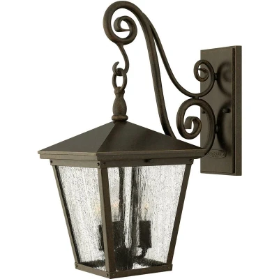 Image of Trellis 3 Light Outdoor Medium Wall Lantern Regency Bronze IP44, E14