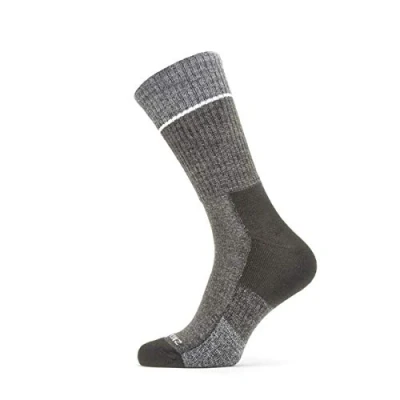 Image of SEALSKINZ Unisex Solo QuickDry Mid Length Sock Black/Grey, Small