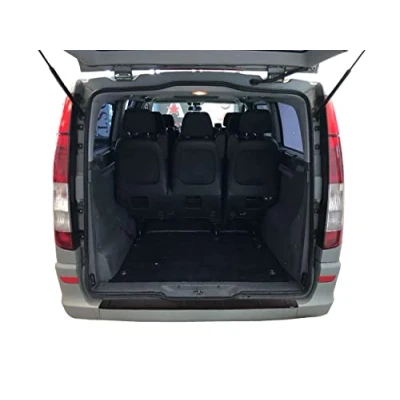 Image of ESA Rear Bumper Protector For MERCEDES BENZ VITO W639 2010 to 2014 ABS Plastic, Black
