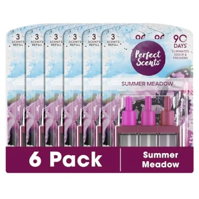 Image of Perfect Scents 3 Air Freshener Refill 6 Pack Compatible with 3volution Summer Meadow 20ml