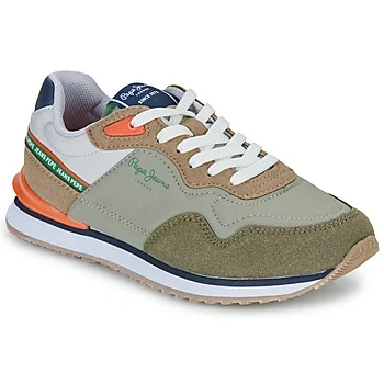 Image of Pepe jeans LONDON JUMP B boys&#039;s Children&#039;s Shoes (Trainers) in Kaki