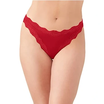 Image of Wacoal Women&#039;s Softly Styled Hi Cut Brief Panty, Barbados Cherry, L