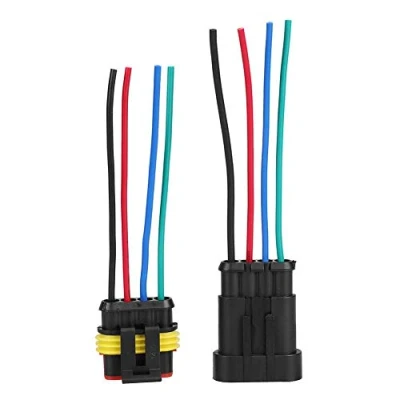 Image of New 5 Kits 3/4/5/6 Pin Way Waterproof 4 Line 4P Car Auto Wire Electrical Connector Plug With AWG Marine