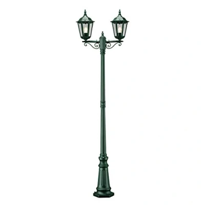 Image of Konstsmide Firenze lamp post, 2 bulb, green