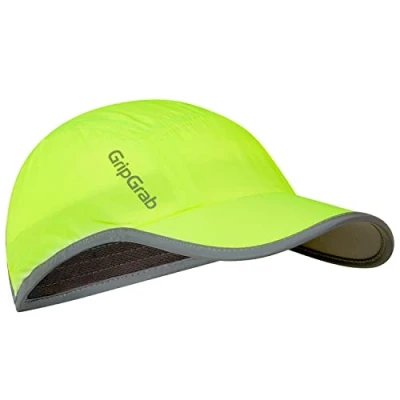 Image of Gripgrab Unisex Cap Summer Baseball hat Uv protection Visorcap Breathable Lightweight Triathlon Mar Headwear Running, Yellow Hi Vis, Onesize 54 63cm 21 25 inch head circumference UK