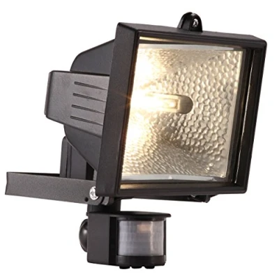 Image of Powermaster S5889 Eco Halogen PIR Floodlight, 400 W, Black