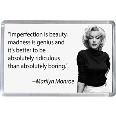 Image of Marilyn Monroe Beauty Quote Fridge Magnet 5 x 7.5 cm
