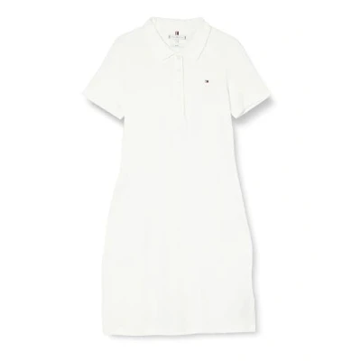 Image of Tommy Hilfiger Women&#039;s 1985 Slim Pique Polo Dress SS Ecru M