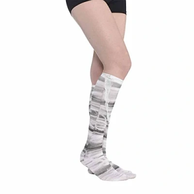 Image of amscan 10235010 Halloween Mummy Wrap Socks, 2 Pcs, Grey, One Size