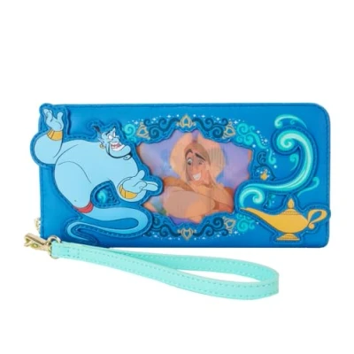 Image of Loungefly Disney Princess Jasmine Wristlet Wallet Blue