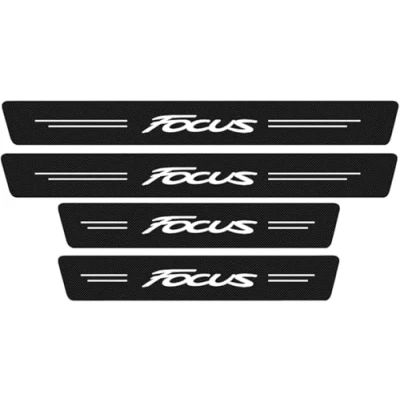 Image of EAGLEG 4pcs Car Door Sill Protector Strips Carbon Fiber Threshold Protective Film Kick Plate Cover Sticker for Fo rd Focus 1 2 3 4 MK1 MK2 MK3 MK4 Accessories