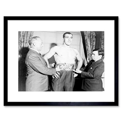Image of Wee Blue Coo Sport Photo Boxing Primo Carnero Heavyweight Champion Framed Wall Art Print