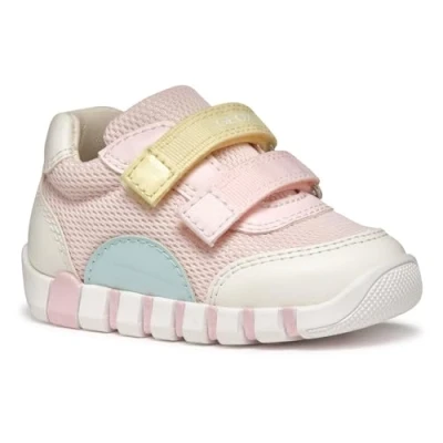 Image of Geox Baby B IUPIDOO Girl A Sneaker, Lt Pink/Watersea, 7 UK Child