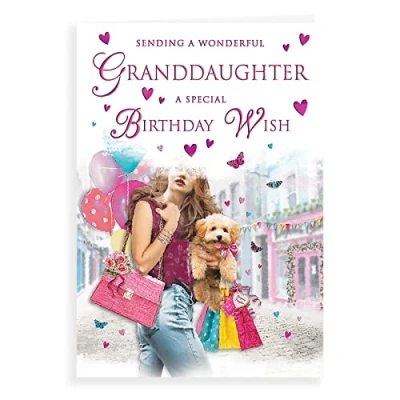 Image of Regal Publishing Traditional Birthday Card Granddaughter 9 x 6 inches
