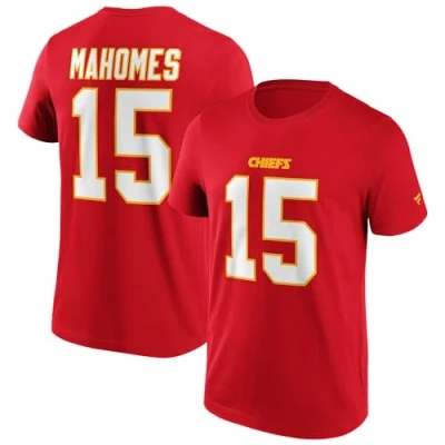 Image of Fanatics NFL Kansas CITY Chiefs NAME Number Graphic Mahomes 15 Club wear, Men&#039;s, Size: Large, Red