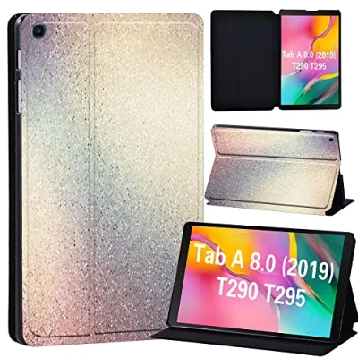 Image of FINDING Case Galaxy Tab A 8.0 2019 T290 T295, Slim Light Cover Stand Hard Shell Folio for inch Tablet Model SM (Wi Fi) T295 (LTE) (sparkling)