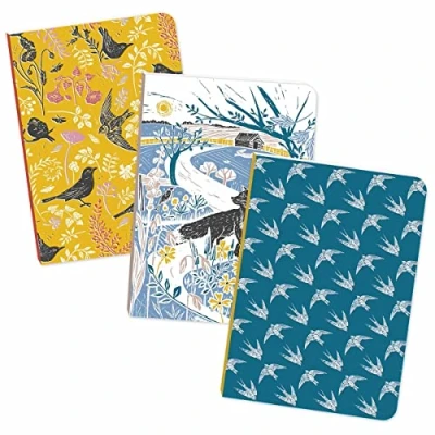 Image of RSPB Natures Print A6 Mini Notebooks Swallows/Fox/Birds