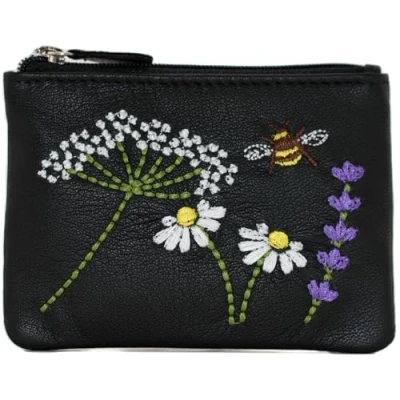 Image of Mala Leather Blossom Collection Coin Purse Keyring RFID Blocking 4309_24 Black