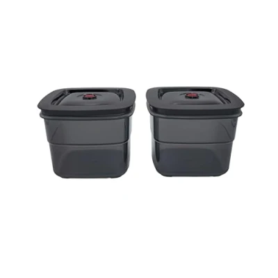 Image of BORA Vacuum Sealer Box Set, 2 x Litres, for Food, Container, QVAC Sealer, Reusable, Airtight, Transparent