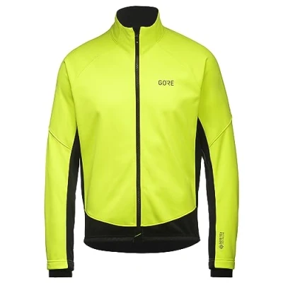 Image of GORE WEAR Mens C3 Jacket, Neon Yellow/Black, XL EU