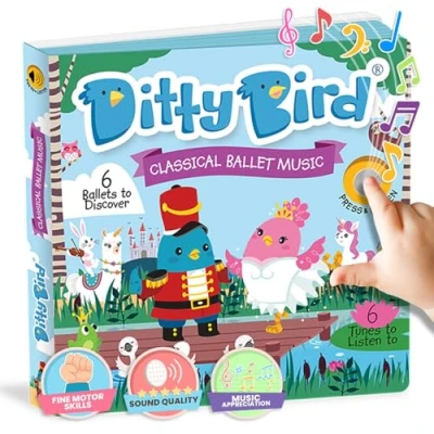 Image of DITTY BIRD Baby Sound Book: Our Classical Ballet Musical Book for Babies is The Perfect Toys 1 Year Old boy and Girl Gifts. Educational Toy Toddlers.